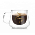 Doppelwandglas Kaffee Tassen Tassen mit Griff